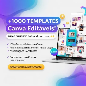 Pacote Completo: +1000 Templates Editáveis para Canva – Atua - Outros