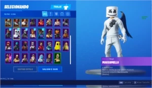conta fotnite 51 dança e 45 skins caveira e outras skins - Fortnite