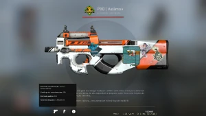P90 Asiimov - Bem Desgastada - Counter Strike CS
