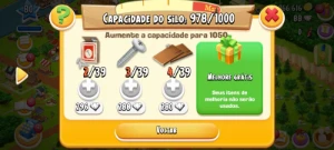 Conta Hay Day nível 80 celeiro 3k silo 1k