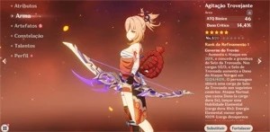 AR27-Yoimiya + Agitação + 3 armas T5 + 5 tiros - Genshin Impact