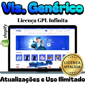 Tema Shopify Vision Generico + Atualizações e Brindes - Outros