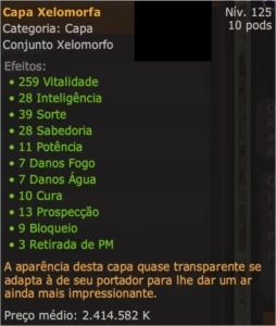Capa Xelomorfa Spiritia - Dofus