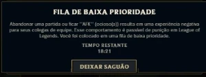 Retiro Sua Fila De Baixa Prioridade  Entrega No Mesmo Dia. - League of Legends LOL