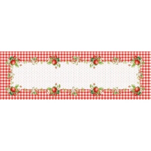 Caminho de Mesa Frutas em Microfibra 143x46cm - Artesanato e Personalizados