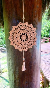 Mandala Filtro dos Sonhos em Crochê - Artesanato e Personalizados