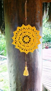 Mandala Filtro dos Sonhos em Crochê - Artesanato e Personalizados