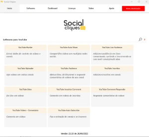 Robô SocialCliques - Conjunto de vários tipos de robôs em 1 - Softwares e Licenças