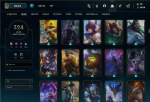 Ferro 1 com 140 Champs e 324 Skin ( MAIN SUP ) + 4 Prestigio - League of Legends LOL