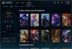 Conta Plat 5 373 skins e 20k rp - League of Legends LOL