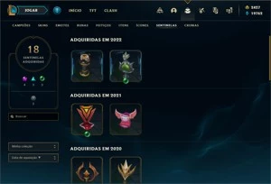 Conta de lol +150skins +2k de rp +R$1700 gastos - League of Legends
