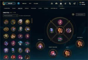 Conta de lol +150skins +2k de rp +R$1700 gastos - League of Legends