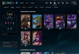 Conta de lol +150skins +2k de rp +R$1700 gastos - League of Legends