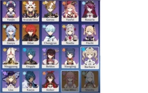 CONTA GENSHIM ITTO+REDHORN(ARMA DELE) + GANYU+ DILUC!! AR30 - Genshin Impact