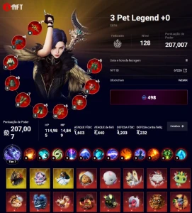 MAGA level 128 MIR4 com 3 Pet Lendário 207k POWER s/ Clã