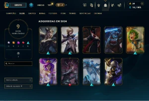 Conta Esmeralda 4 Ganhando 34 De Pdl/ 9 Skins Disponíveis 🧙 - League of Legends LOL