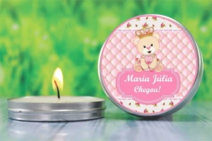 Kit 10 Velas Perfumadas em Lata Personalizada