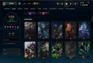 Conta de 2015 muitas skins - League of Legends LOL