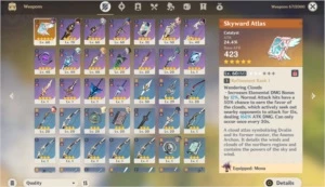 (NA) Genshin Impact AR36 Mona Ganyu Diluc Skyward Atlas
