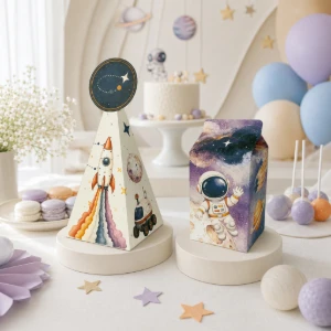 Caixas Milk e Pirâmide Astronauta - Kits 20 ou 40 - Artesanato e Personalizados