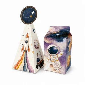 Caixas Milk e Pirâmide Astronauta - Kits 20 ou 40