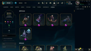 Conta de 2016 -  761 Skins - Platina 1 - League of Legends LOL