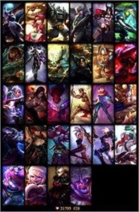 Conta gold, borda gold, 94 champs - League of Legends LOL