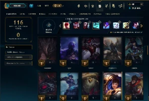 Conta Mestre com 70 Champs e 16 Skins ( 154 PDL ) - League of Legends LOL