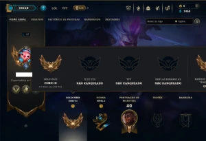 Ouro 3 com 35 Champs e 4 Skins - League of Legends LOL