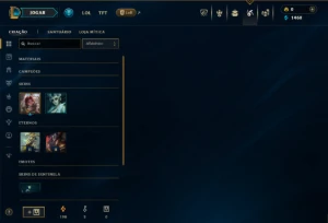 Ouro 3 com 35 Champs e 4 Skins - League of Legends LOL