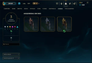 Ouro 3 com 35 Champs e 4 Skins - League of Legends LOL