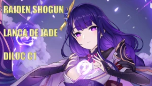 Conta Ar 28 - Raiden Shogun 5⭐ + Lança De Jade 5⭐ - Genshin Impact