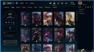 CONTA LEAGUE OF LEGENDS Prata com 48 skins LOL