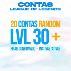 20 CONTAS RANDOM LVL 30+ LEAGUE OF LEGENDS - InsanoLoL