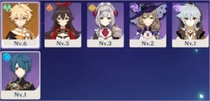 Genshin - Razor, Noelle e Xingqiu + Armas - Genshin Impact