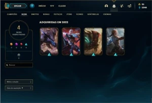 Conta ouro 4 com 25 Champs e 4 Skins - League of Legends LOL