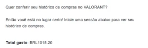 Conta Valorant - BRL1018.20 em skins