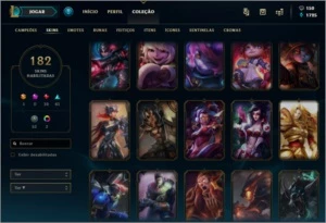 Conta LoL, 182 SKINS, 19 Lendarias, 61 Epicas, 52 Legado. - League of Legends