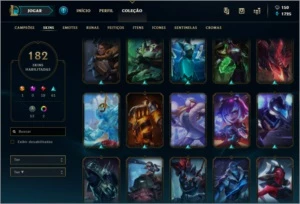 Conta LoL, 182 SKINS, 19 Lendarias, 61 Epicas, 52 Legado. - League of Legends