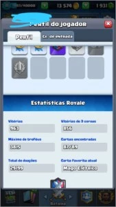 Conta Clash Royale, 2000gemas TDS as lendárias nvl11 arena12