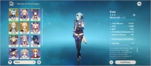Vendo [AR33] - EULA + JEAN + THOMA C3 + DIONA C2 + +++ - Genshin Impact