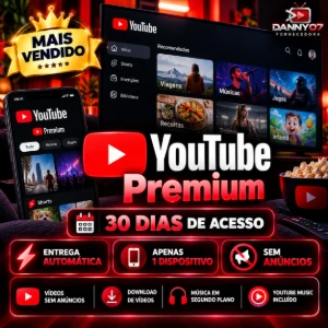 Youtube Família 30 Dias - Assinaturas e Premium