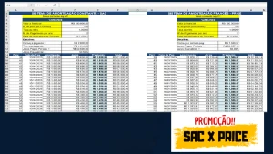 Planilha Excel - Tabela Price X Sac - Comparativo - Outros