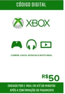 Microsoft Gift Card Xbox R$50 Reais - Gift Cards