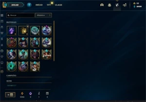 Conta Main jg LV 177/85 Skins +Conta Valorant com Skins - League of Legends LOL