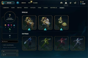Conta Main jg LV 177/85 Skins +Conta Valorant com Skins - League of Legends LOL