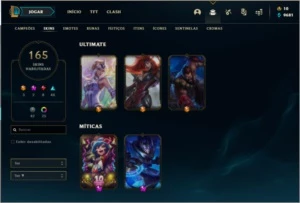 Conta Gold 3 FULL Champs 165 skins - League of Legends LOL