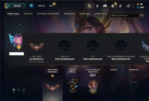 Bronze 2 com 140 Champs e 58 Skins + 1 Prestigio do Sett - League of Legends LOL
