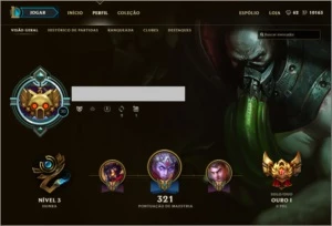 [CONTA] LVL 30 - GOLD I + Skins Raras - League of Legends LOL
