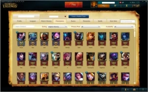 Conta Gold 5 com todos os champ, 9 pag de runa e 65 skins - League of Legends LOL